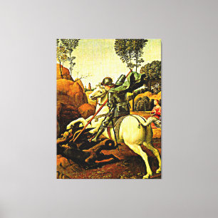 St. George und der Drache, Kunstmalerei, Leinwanddruck