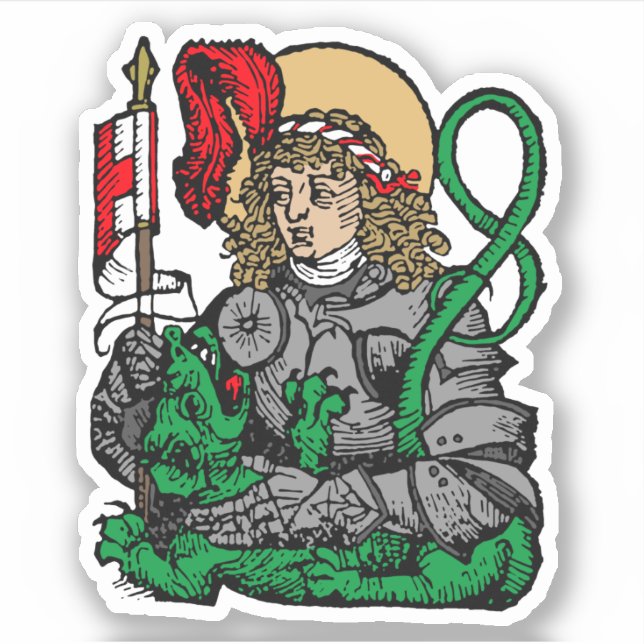 St. George und der Drache (Nürnberg) 1Up Aufkleber (Vorderseite)