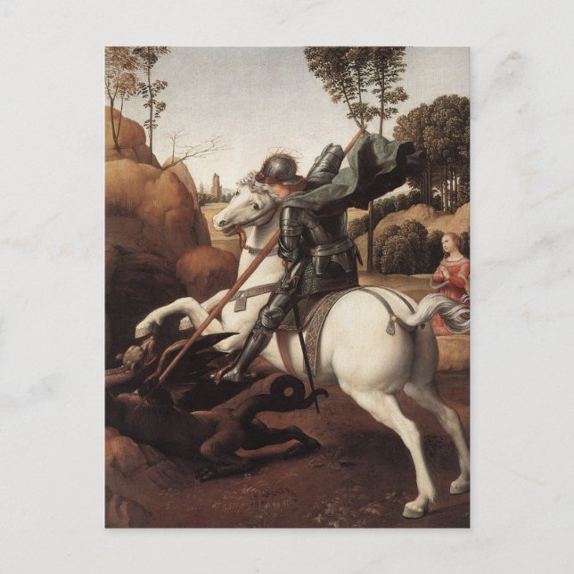 St. George und der Drache Postkarte (Vorderseite)