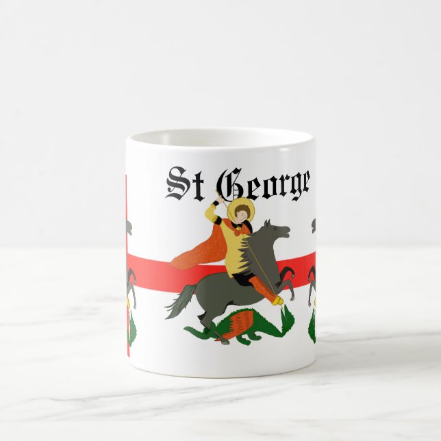 St. George und der Drache und Kreuz von St. George Kaffeetasse (Mittel)