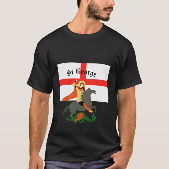 St. George und der Drache und Kreuz von St. George T-Shirt (Vorderseite)