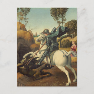 St. George und der Drache von Raphael Postcard Postkarte