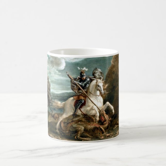 St. George und die Dragon-Tasse Kaffeetasse (Mittel)