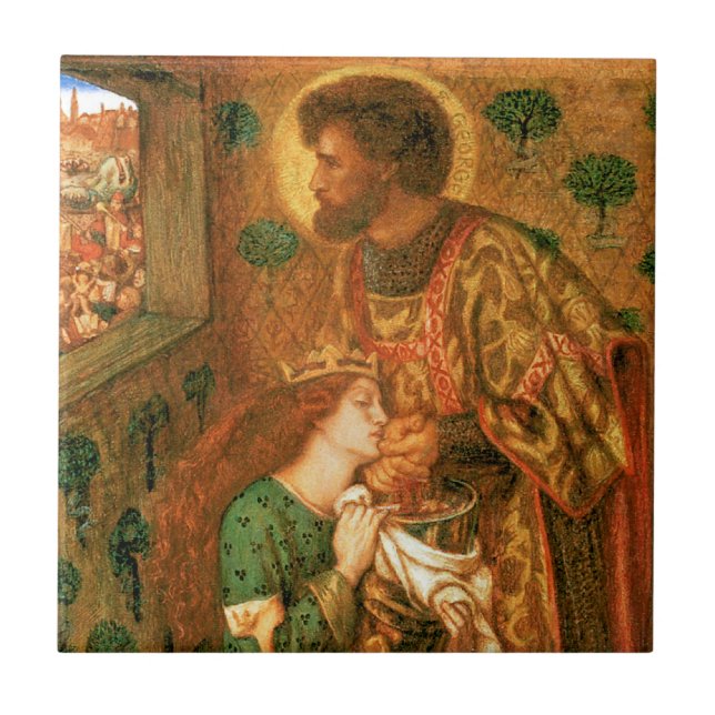 St. George und die Prinzessin Sabra Fliese (Vorderseite)