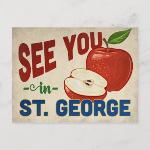 St. George Utah Apfel - Vintage Reise Postkarte