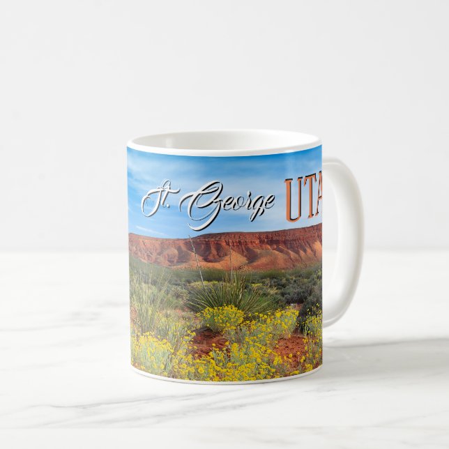 St George, Utah Kaffeetasse (VorderseiteRechts)