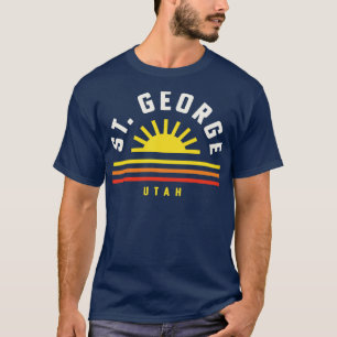 St George Utah Retro Vintag Sunset T-Shirt