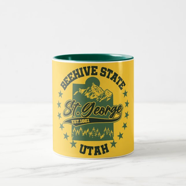 St. George, Utah Zweifarbige Tasse (Mittel)