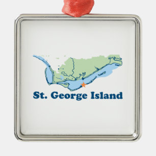 St- Georgeinsel Silbernes Ornament