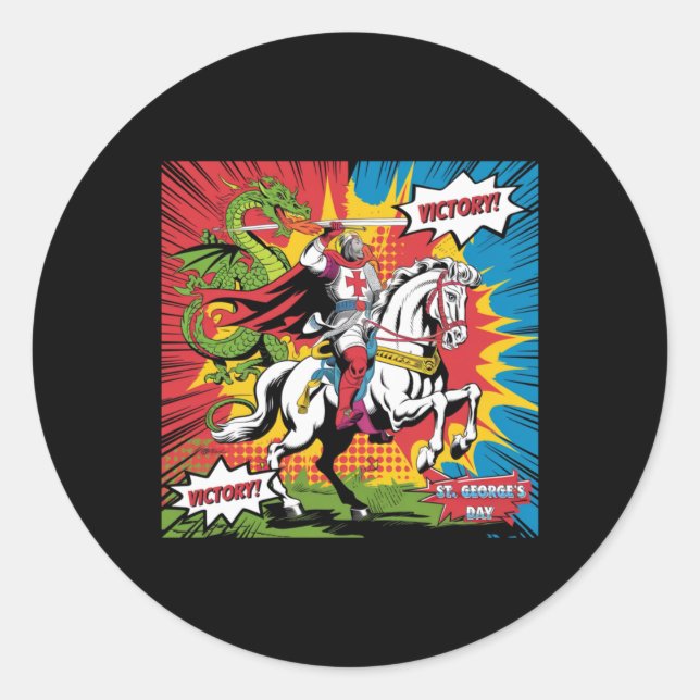 St. George's Day In Pop Art Sticker (Vorderseite)