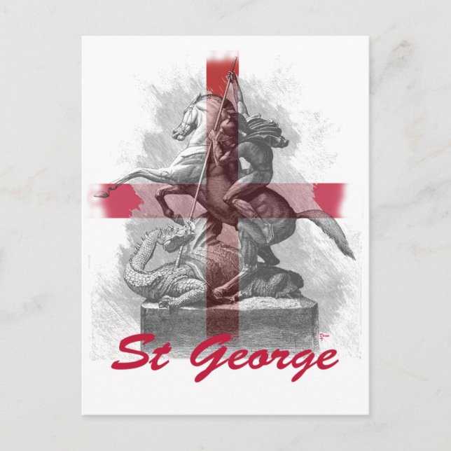 St Georges Day Postkarte (Vorderseite)