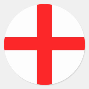 ST GEORGES FLAG - SCHLICHT RUNDER AUFKLEBER