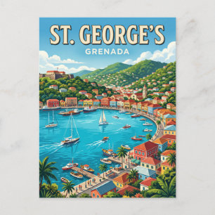 St. George's Hafen Grenada Postkarte