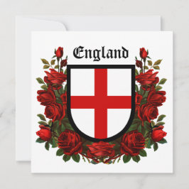 St. George's Shield umgeben von Rote Rosen