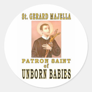 ST. GERARD MAJELLA RUNDER AUFKLEBER