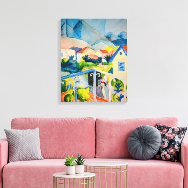 St Germain near Tunis | Auguste Macke | Leinwanddruck (Insitu (Wohnzimmer))