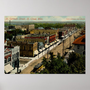 St. Germain St., St. Cloud, MN 1914 Vintage Poster