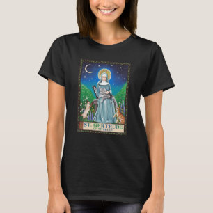 St. Gertrud von Nivelles Patronin der Katzen T-Shirt
