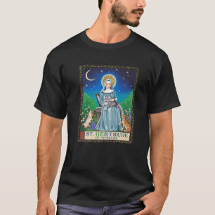 St. Gertrud von Nivelles Schutzpatronin der Katzen T-Shirt