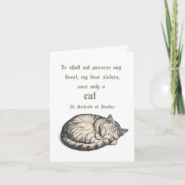 St. Gertrude Of Nivelles Cat Quote Card Karte