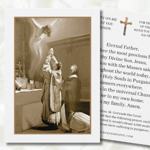 St. Gertrude Priester opfert die Messe Jungfrau Ma