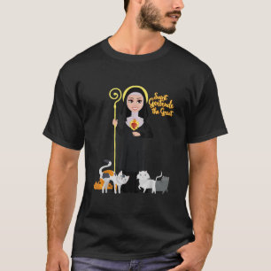 St Gertrude Schutzheilige der Katzen Liebhaber des T-Shirt