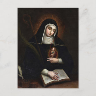 St. Gertrude von Miguel Cabrera Postkarte