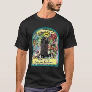 St Gertrude von Nivelles. Schutzheilige von Katzen T-Shirt