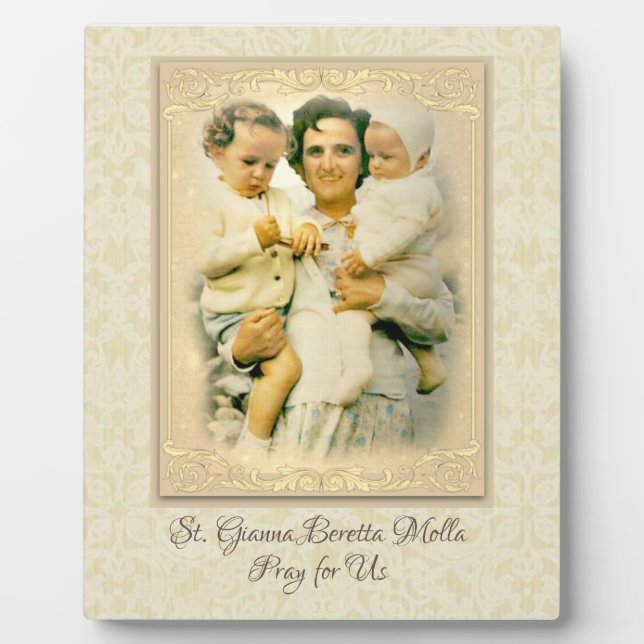 St. Gianna Beretta Molla Katholische Mutter Fotoplatte (Vorderseite)