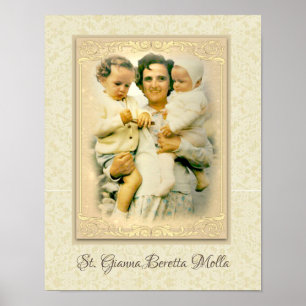 St. Gianna Beretta Molla Katholische Mutter Poster