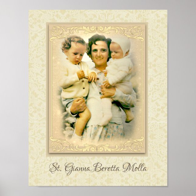 St. Gianna Beretta Molla Katholische Mutter Poster (Vorne)