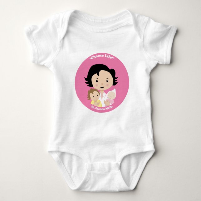St. Gianna Molla Baby Strampler (Vorderseite)
