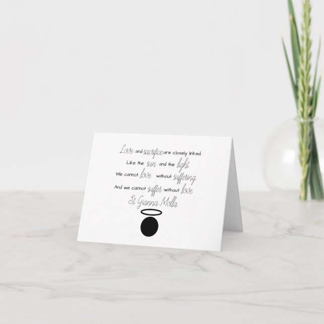 St. Gianna Molla Quote Card Karte (Vorderseite)