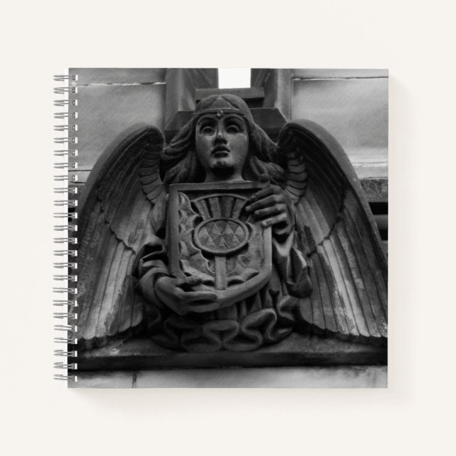 St Giles Cathedral Angel Foto Notebook Notizbuch (Vorderseite)