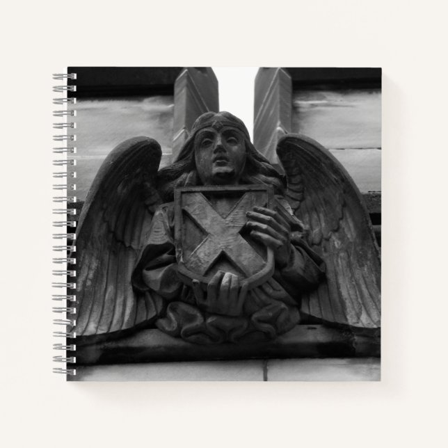 St Giles Cathedral Angel Foto Notebook Notizbuch (Vorderseite)
