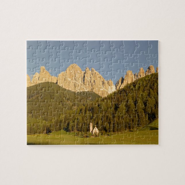 St Giovanni, Val di Funes, Dolomiten, Italien Puzzle (Horizontal)