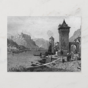 St. Goar, graviert von J. Outhwaite Postkarte