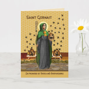 St. Gobnait von Ballyvourney (SAE 003) Gruß Karte