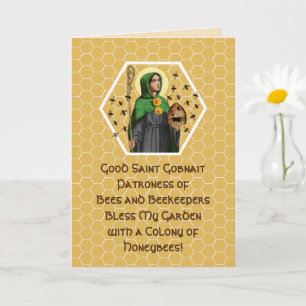 St. Gobnait von Ballyvourney (SAE 003) Grußkarte Karte