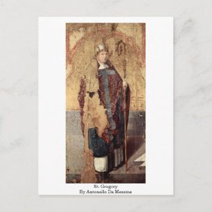 St. Gregory by Antonello Da Messina Postkarte