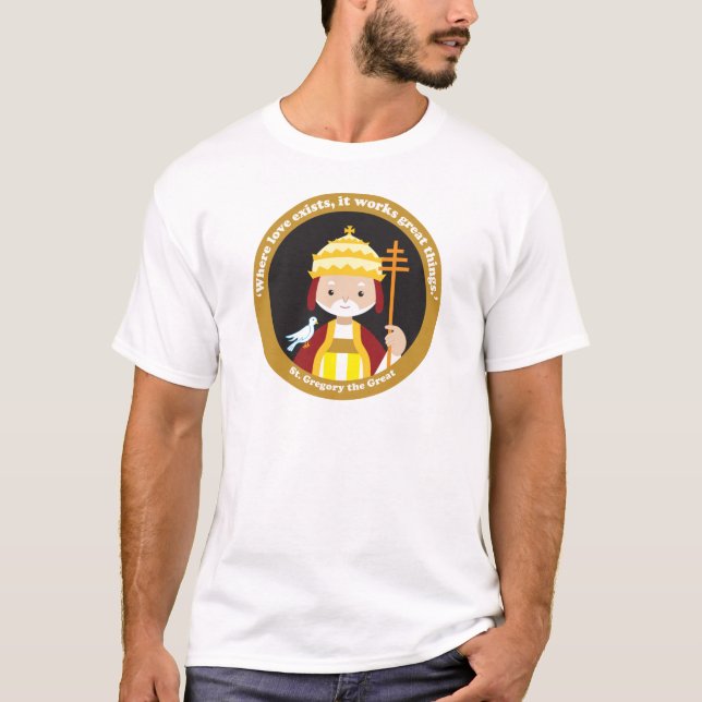 St. Gregory der Große T-Shirt (Vorderseite)