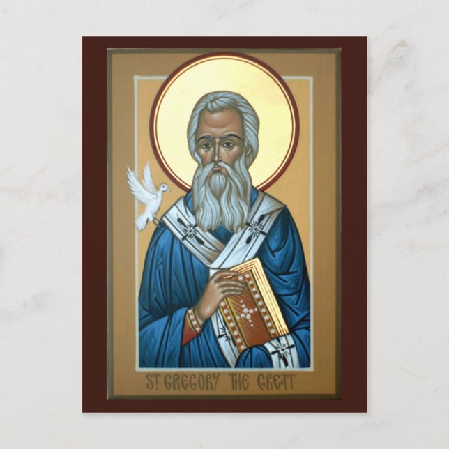 St. Gregory, die große Gebetskarte Postkarte (Vorderseite)