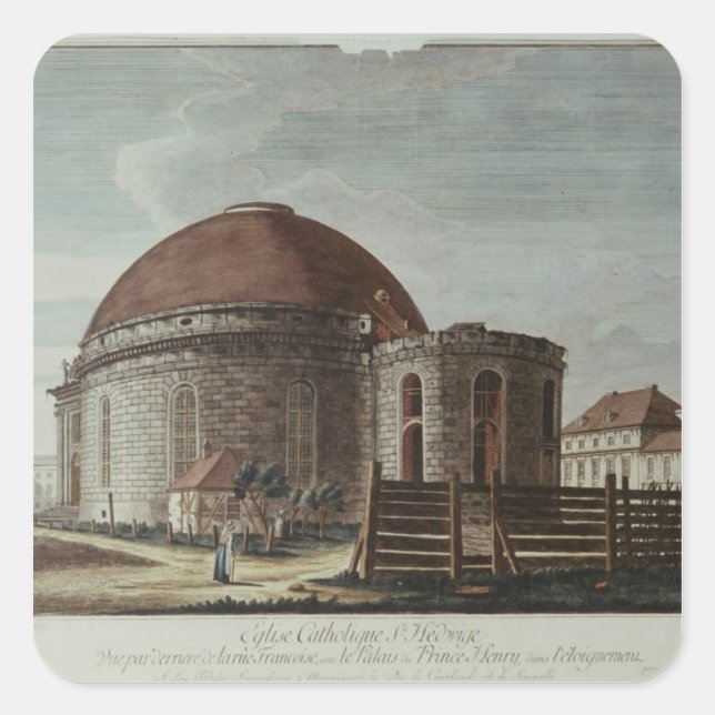 St. Hedwig, Dom, Berlin Quadratischer Aufkleber (Vorderseite)