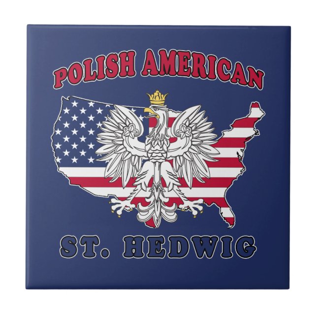 St. Hedwig Texas Polnischer Amerikaner Fliese (Vorderseite)