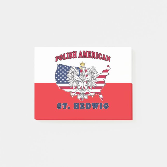 St. Hedwig Texas Polnischer Amerikaner Post-it Klebezettel (Vorderseite)