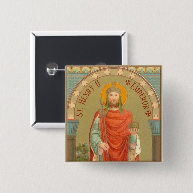 St. Heinrich II., Kaiser (BBS 10) Platz Button (Vorne & Hinten)