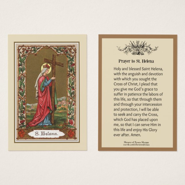 St. Helen Helena Religious Katholic Prayer (Vorne & Hinten)