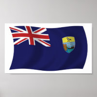 St. Helena Flag Poster drucken