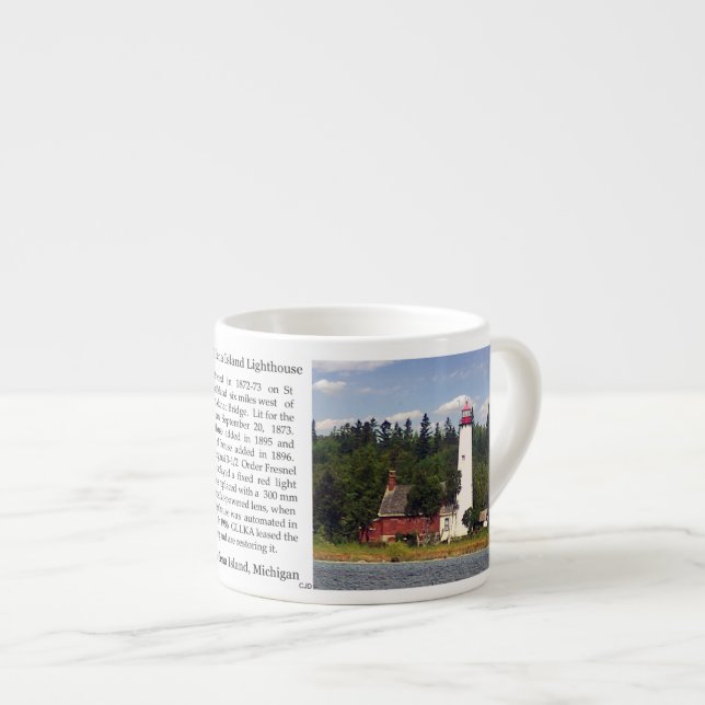 St. Helena Island Lighthouse Espresso Tasse (Vorderseite Rechts)