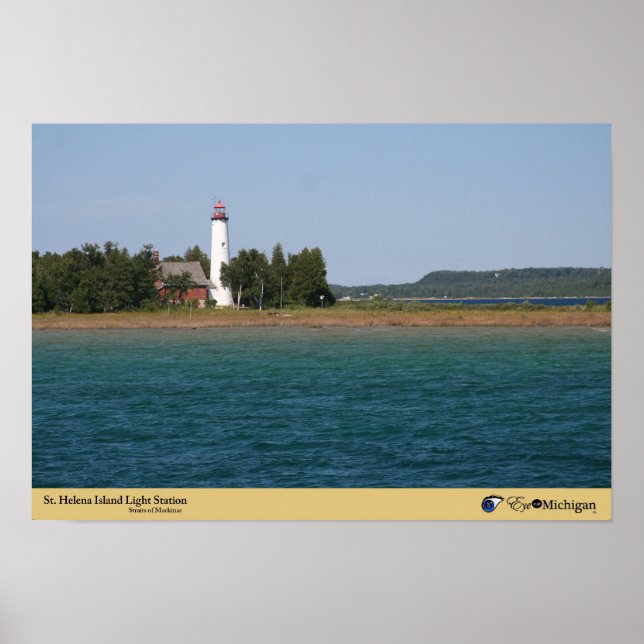 St. Helena Island Lighthouse - Michigan Poster (Vorne)